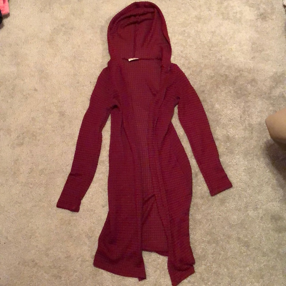 Hooded sweater/cardigan